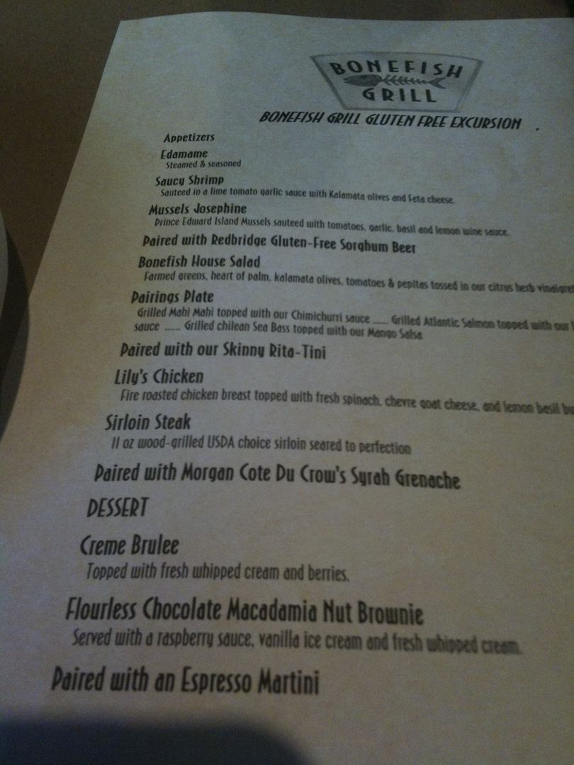 Bonefish Grill serves up delicious, healthy Gluten Free menu options